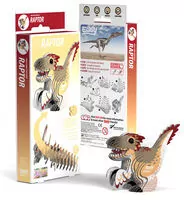Dinozaur Raptor Eugy. Eko Układanka 3D - tantis.pl