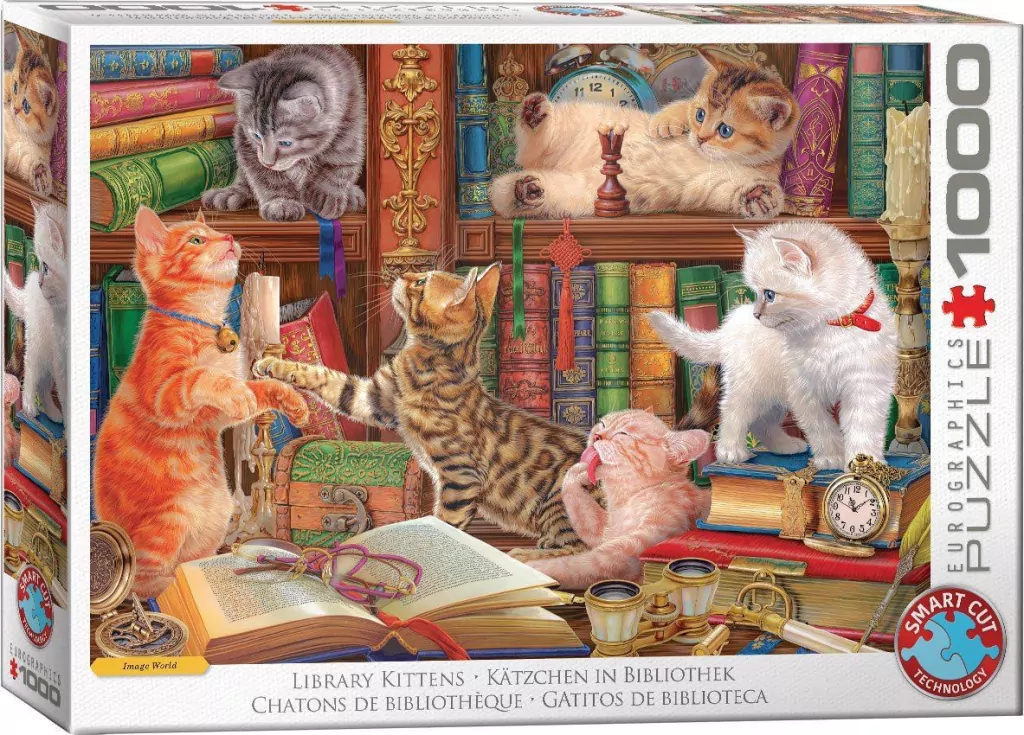 Puzzle 1000 Library Kittens 6000-5913 - tantis.pl