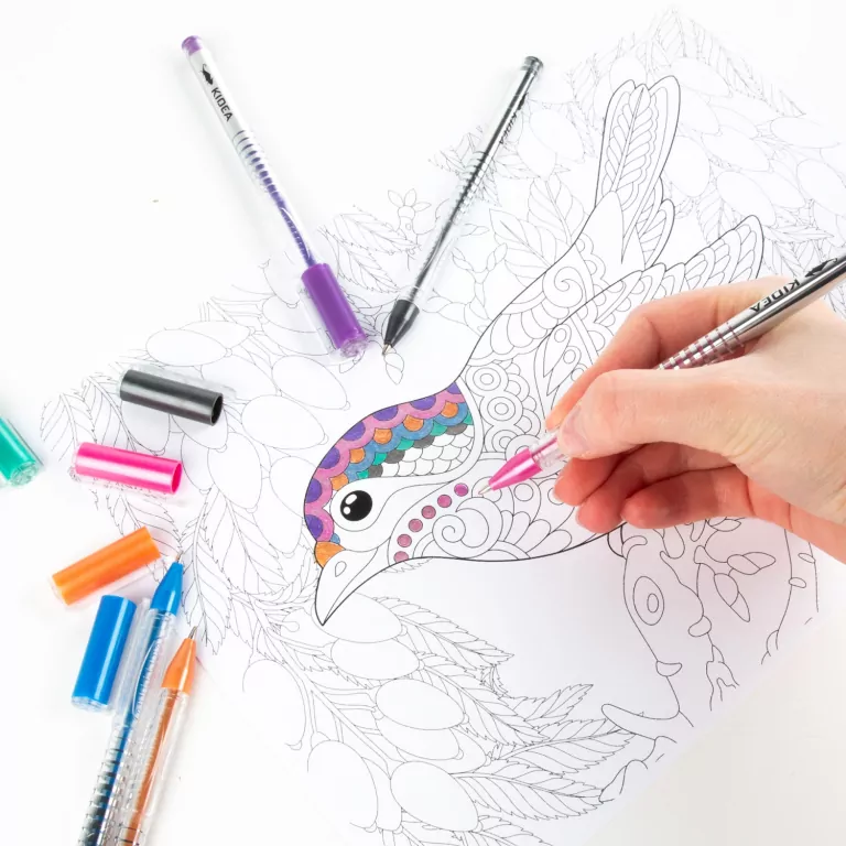 Długopisy żelowe metaliczne 6 kolorów KIDEA - tantis.pl