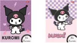 Paczka Zeszyt A4 32k. linia dwukolorowa do nauki pisania Kuromi mix pakiet 15 sztuk