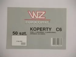 Wz Eurocopert. Koperta C6 samoprzylepna, biała