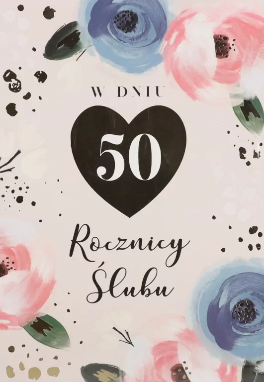 Karnet B6 Rocznica ślubu 50 - tantis.pl