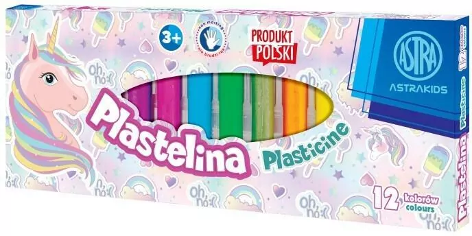 Plastelina 12 kolorów. Jednorożec - tantis.pl
