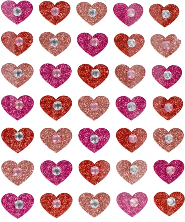Naklejki Serce brokat Craft with Fun 501869 - tantis.pl