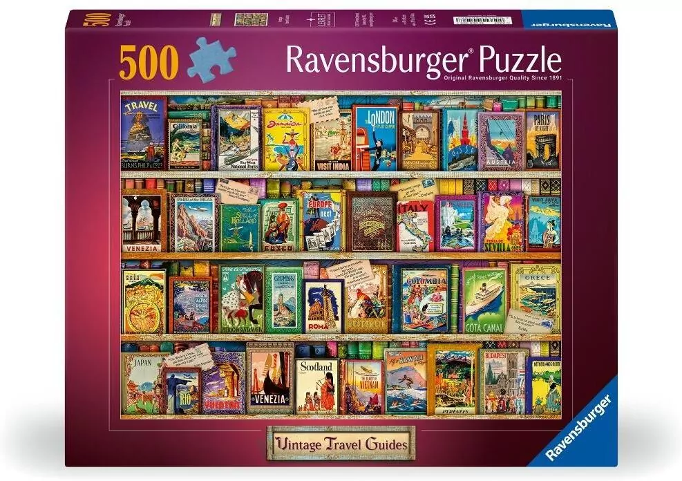 Puzzle 2D: Vintage - Pocztówki 500el - tantis.pl