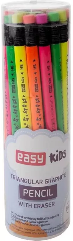 Ołówek Fluo jumbo z gumką  EASY - tantis.pl