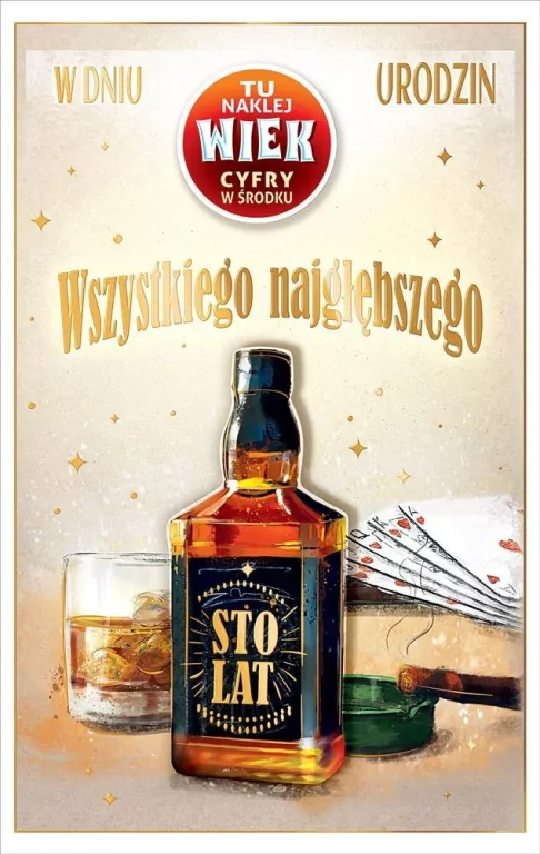 Kartka okolicznościowa Urodziny (wymienne cyfry) - tantis.pl