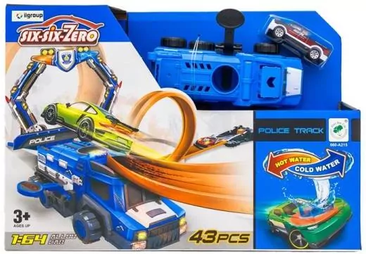 Tor z niebieską wyrzutnią + auto zmieniające kolor - tantis.pl