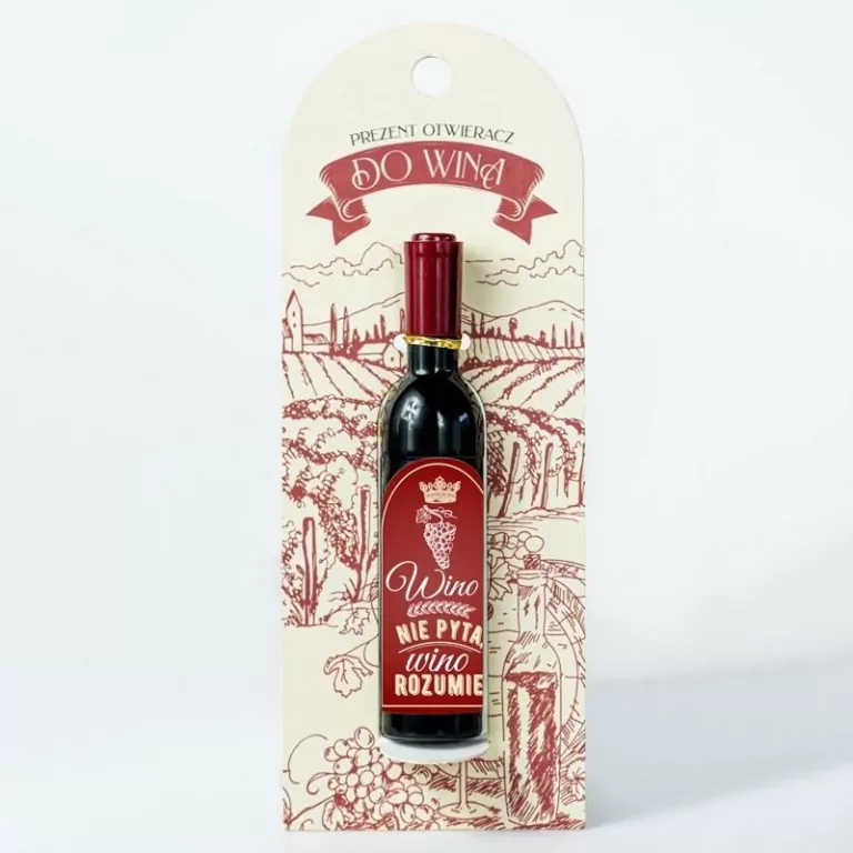 Otwieracz do wina korkociąg - Wino nie pyta... - tantis.pl