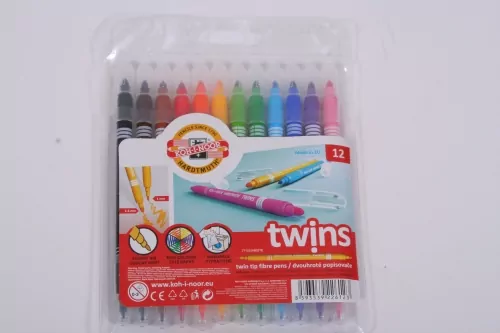 Flamastry Twins, 12 kolorów - tantis.pl
