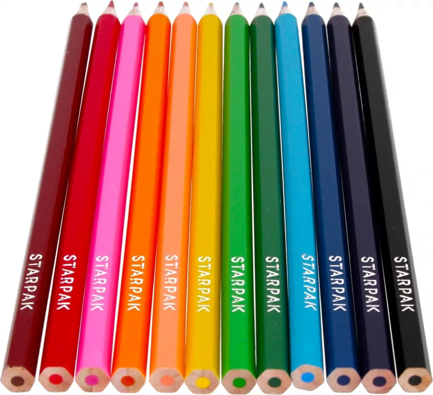 Kredki ołówkowe 12 kolorów Football - tantis.pl