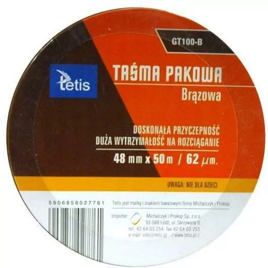 Taśma pakowa brązowa 48mmx50m - tantis.pl
