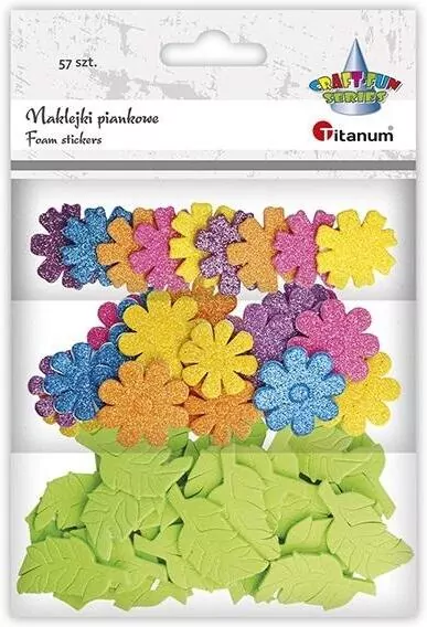 Naklejki piankowe kwiaty i listki mix - tantis.pl