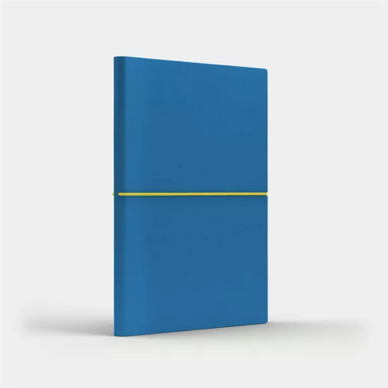 Notatnik A5 Fun M gładki niebieski/cytrynowy - tantis.pl