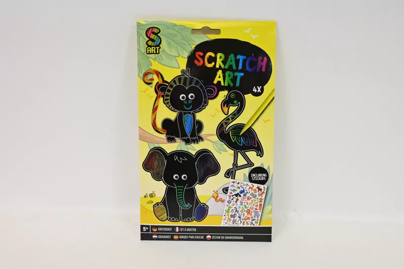 Scratch Art zwierzątka do rysowania 4 sztuki - tantis.pl