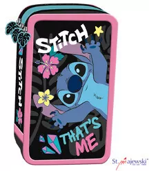 Piórnik potrójny z wyposażeniem Stitch - tantis.pl