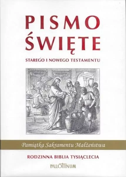 Biblia Tysiąclecia rodzinna biała (ślub) - tantis.pl