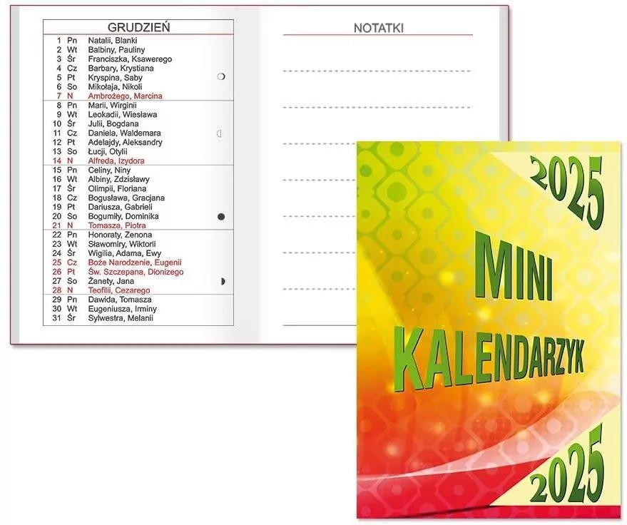 Kalendarz 2024 kieszonkowy mini - tantis.pl