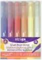 Marker akrylowy z końcówką Brush 6kol STRIGO - tantis.pl