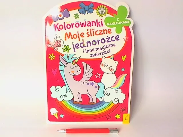 Moje śliczne jednorożce i inne magiczne zwierzaki. Kolorowanka z wykrojnikiem - tantis.pl
