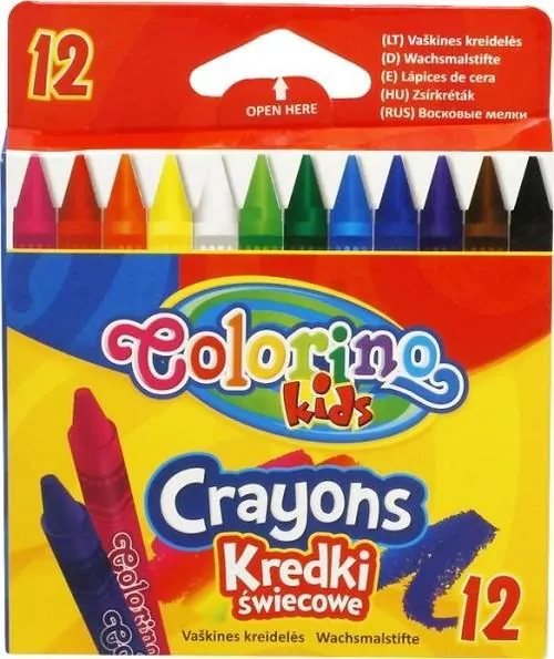 Kredki świecowe Colorino Kids 12 kolorów - tantis.pl