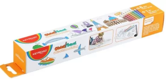 Naklejka na ścianę do kolorowania. Global Travel