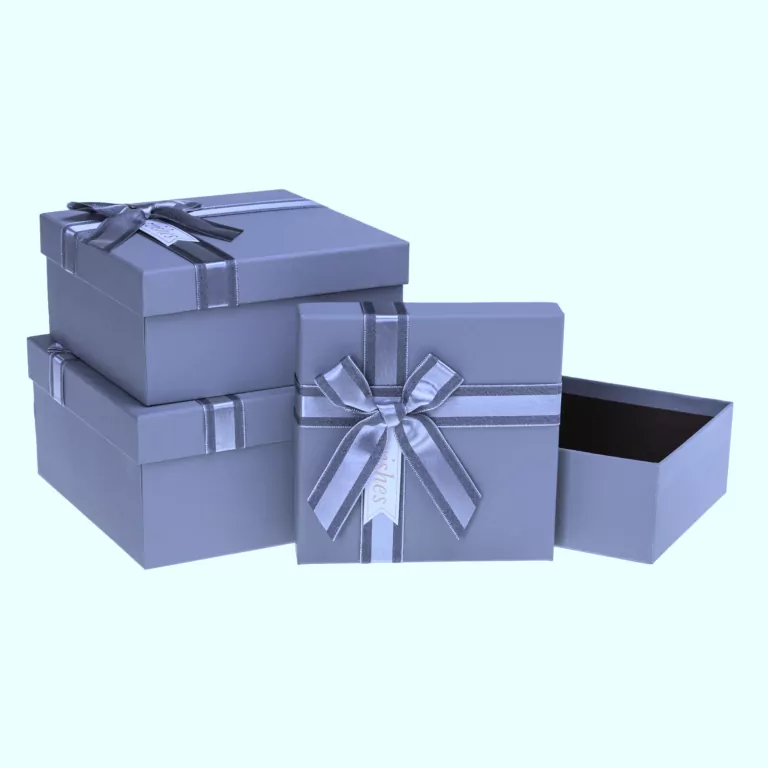 Pudełko prezentowe z kokardą nieb ROZETTE - tantis.pl