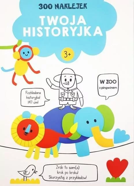 300 naklejek. Twoja historyjka 3+ (niebieska) - tantis.pl