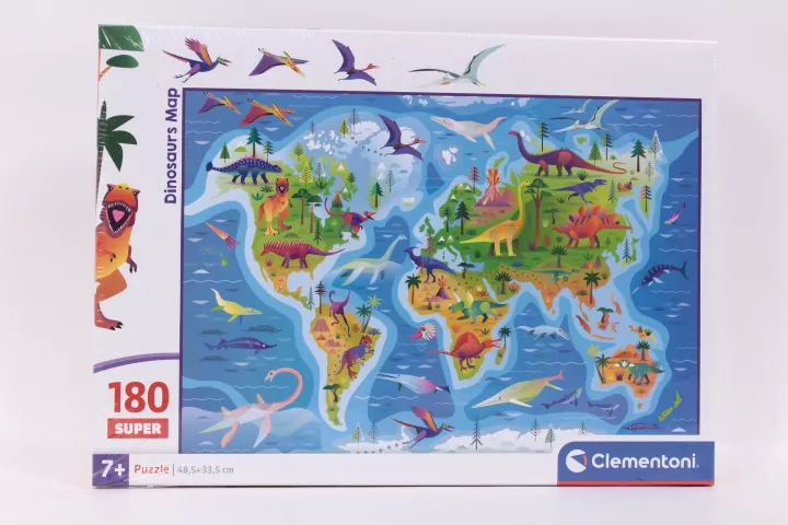 Puzzle 180 Super Dinosaurs Map - tantis.pl