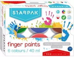 Farby do malowania palcami 6 kolorów