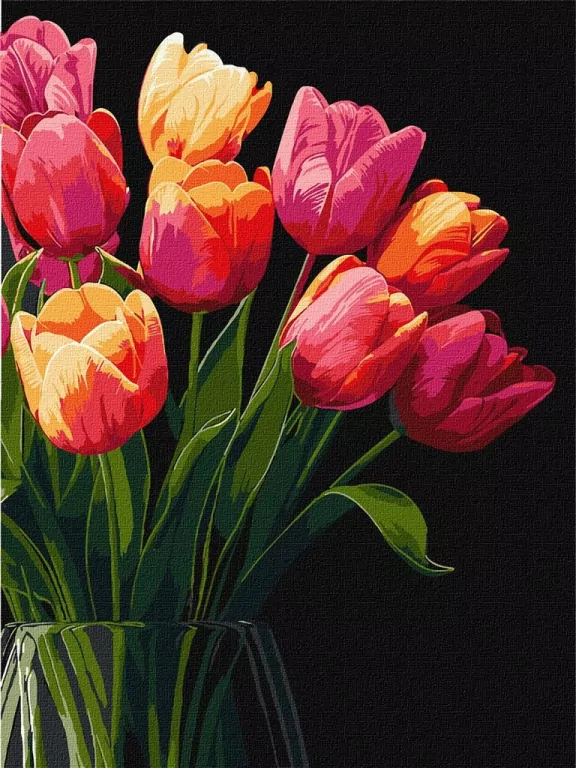 Malowanie po numerach. Zapach tulipanów 30x40cm - tantis.pl