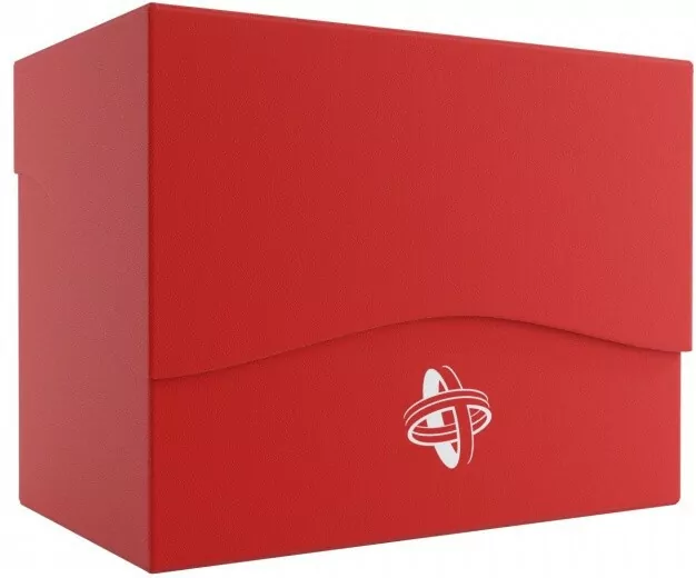 Pudełko Leżące Plastikowe na 80+ kart Czerwone - tantis.pl