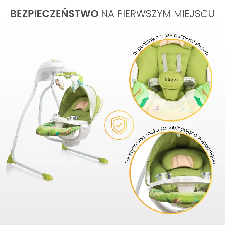 Caretero Huśtawka elektryczna Bugies las - tantis.pl