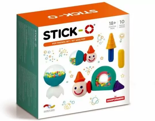 Magformers Stick-O Przyjaciele z grzechotkami 10el - tantis.pl