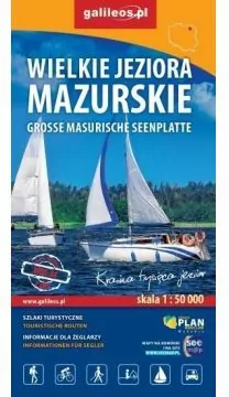 Mapa turystyczna.  Wielkie Jeziora Mazurskie 1:50 000 - tantis.pl
