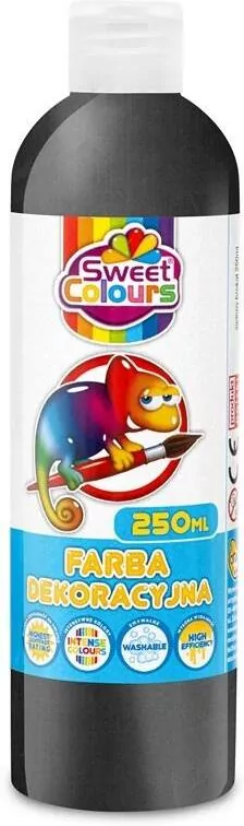 Farba dekoracyjna metaliczna czarna 250ml - tantis.pl