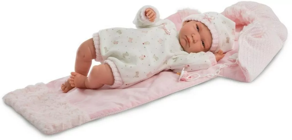 Lalka bobas Lala w różowym beciku, 42cm - tantis.pl