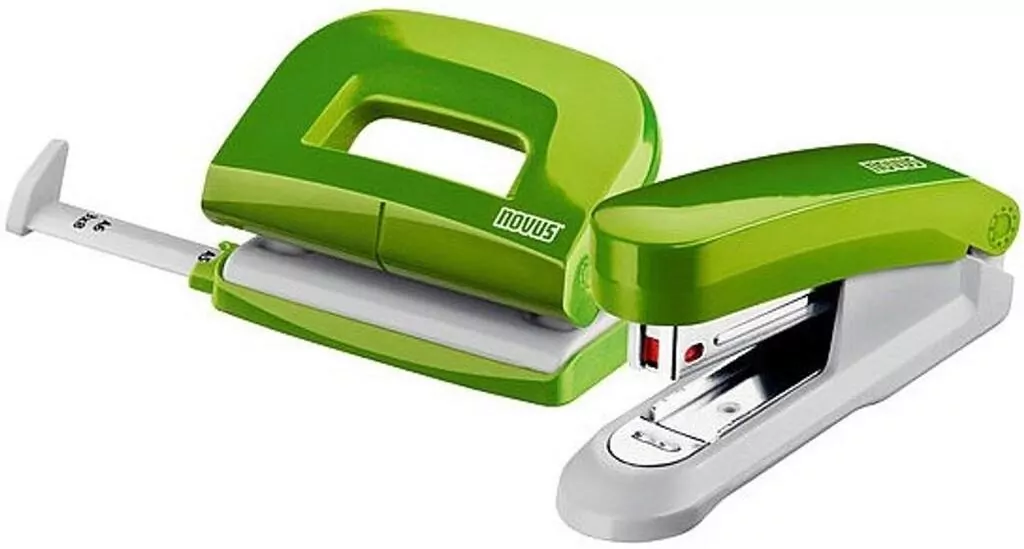Zestaw zszywacz E15 + dziurkacz E210 zielony - tantis.pl