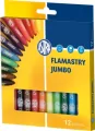 Flamastry Jumbo. 12 kolorów - tantis.pl