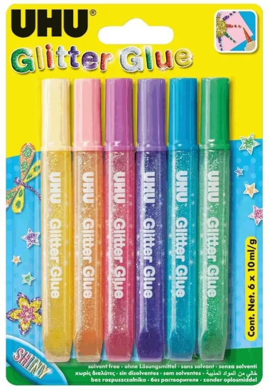 Klej brokatowy Creative Glitter 6 kolorów. - tantis.pl