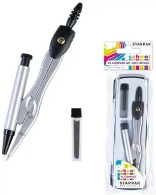 Cyrkiel metalowy + ołówek automatyczny. - tantis.pl