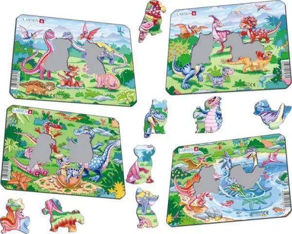 Układanka Zabawne Dinozaury Mini - tantis.pl