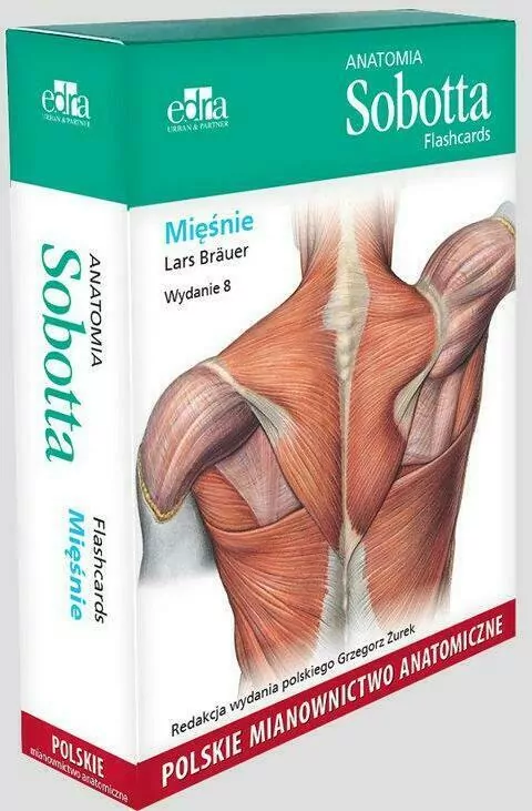 Mięśnie. Anatomia Sobotta Flashcards. Polskie mianownictwo anatomiczne - tantis.pl