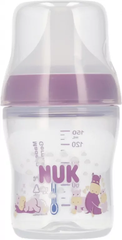 NUK. Butelka z silikonowym smoczkiem. 150 ml. Hippo - tantis.pl