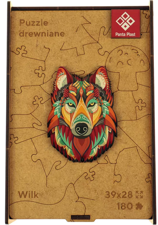 Panta Plast. Puzzle drewniane A3. Wilk - tantis.pl