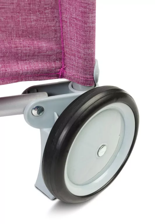 Caretero Łóżeczko turystyczne Basic różowe - tantis.pl