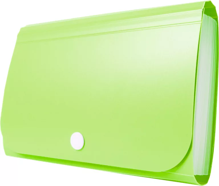 Mini organizer harmonijkowy, zatrzask zielony - tantis.pl