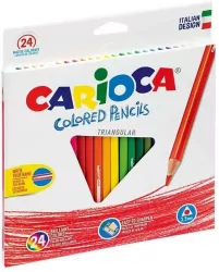 Kredki ołówkowe trójkatne 24 kolory CARIOCA