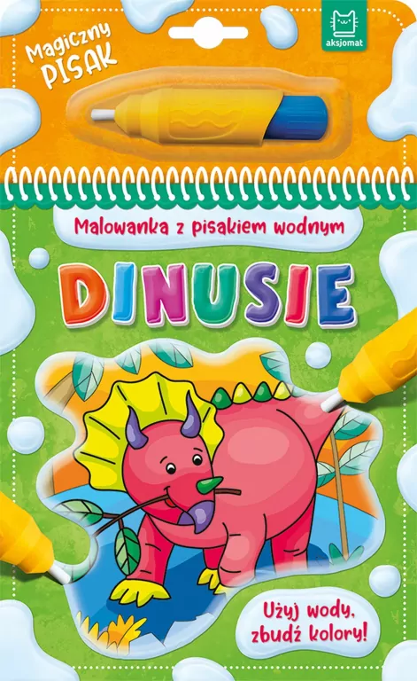 Dinusie. Malowanka z pisakiem wodnym - tantis.pl