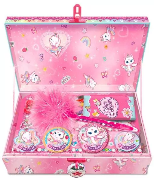 Notatnik w szkatułce z akcesoriami kot baletnica - tantis.pl